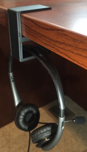 Headphone Holder with headphones